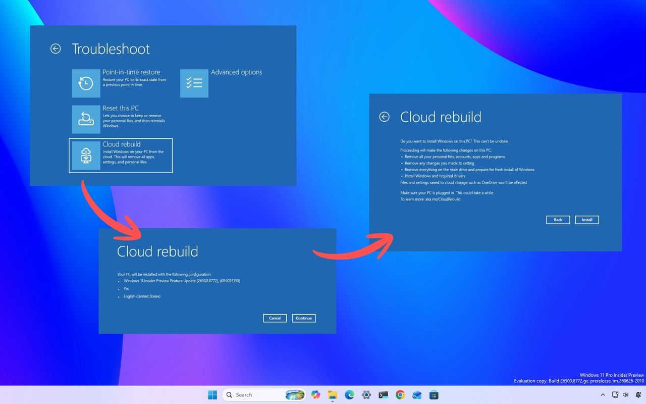 Featured image Cloud rebuild Easy PC recovery without USB drives