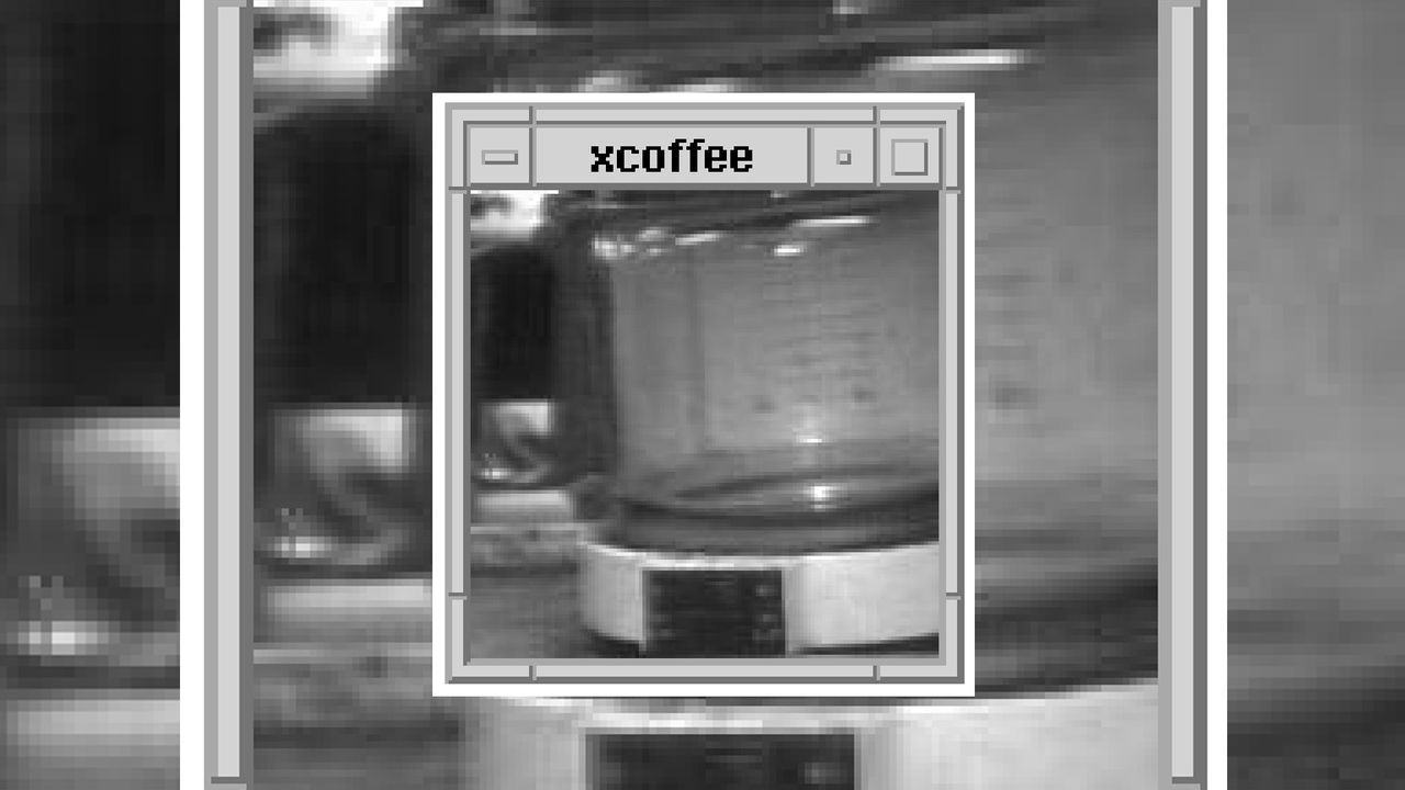 Featured image 128x128 grayscale feed monitored a coffee pot 25 years ago