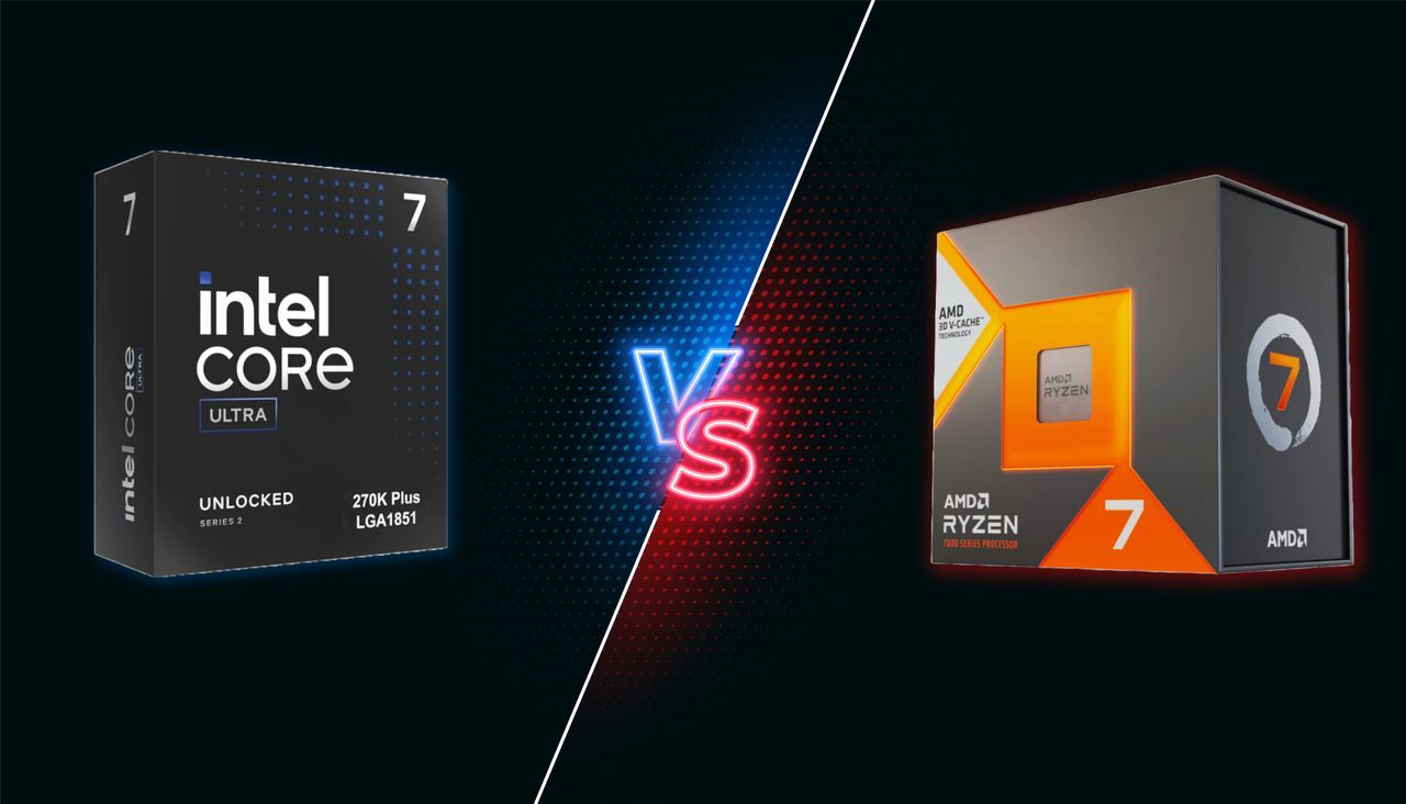 Featured image Core Ultra 7 vs Ryzen 7 7700X3D faceoff