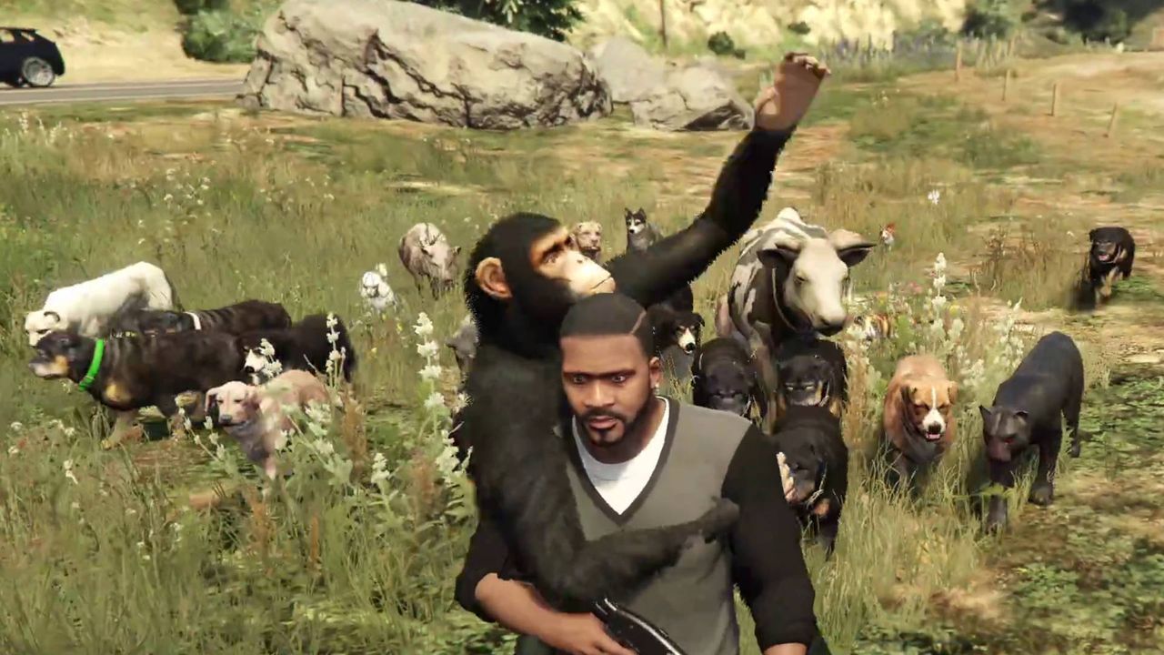 Featured image Modded dogs cows lions  a chimp in GTA 5