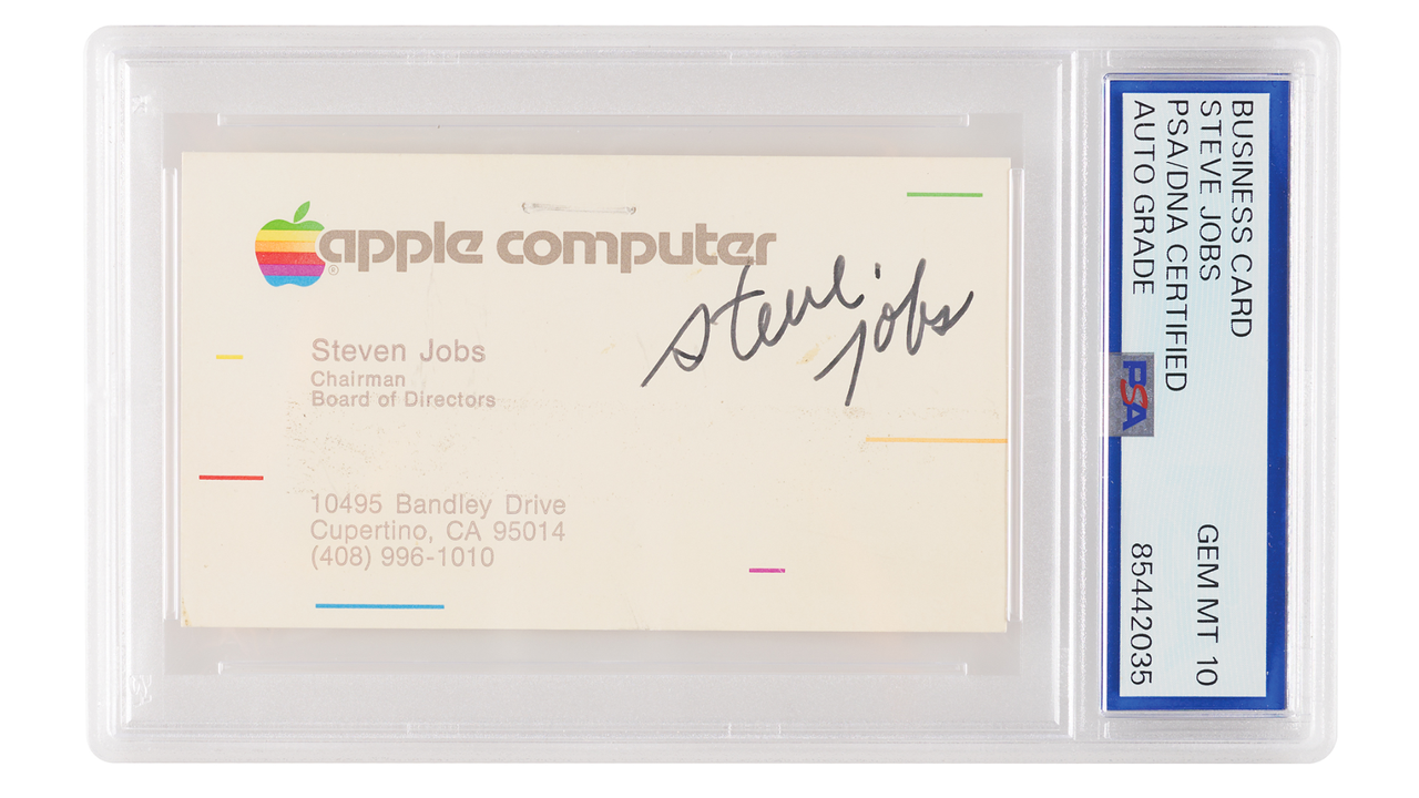 Featured image Rare Gem Mint Steve Jobs 1983 Card opens at 70000