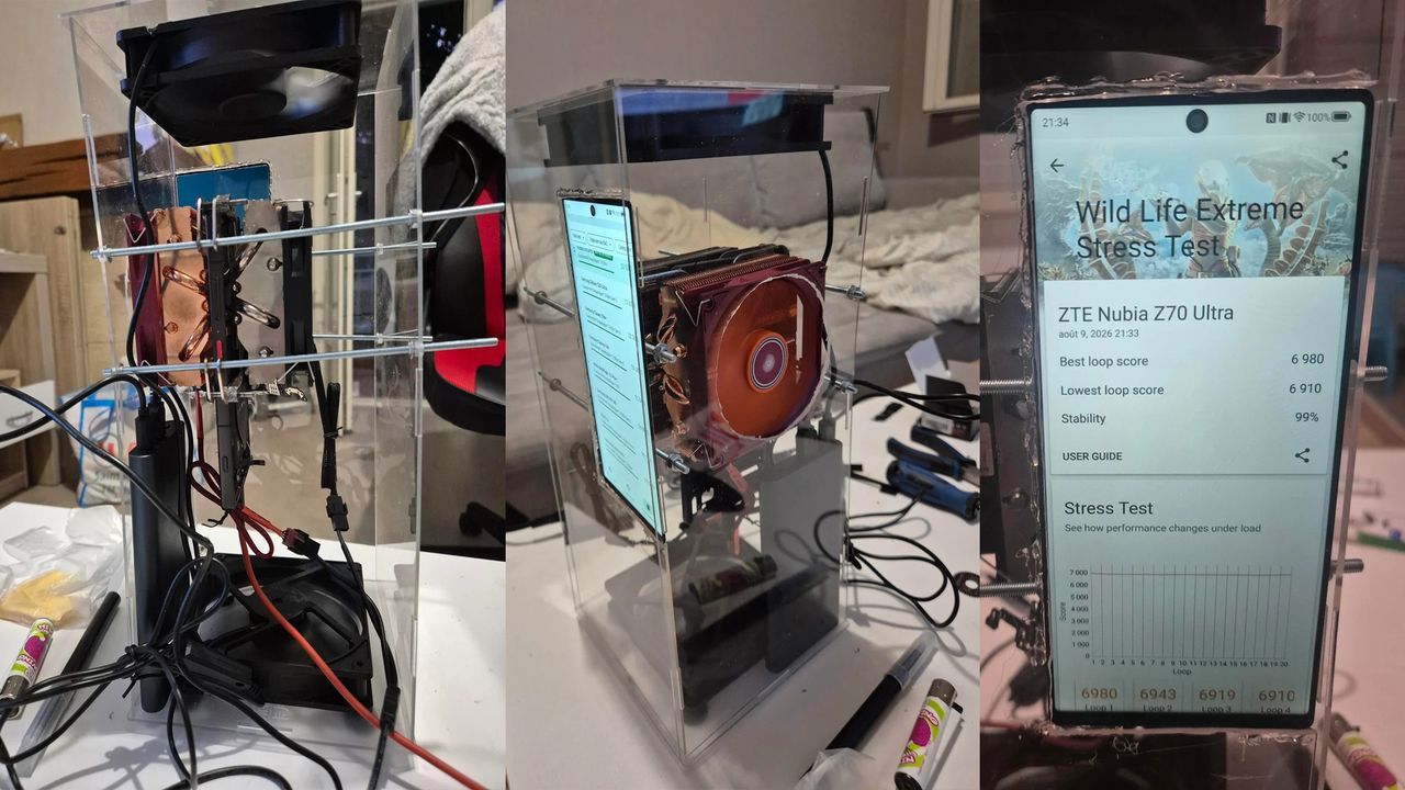 Featured image Modder turns ZTE into a gaming PC with CPU coolers