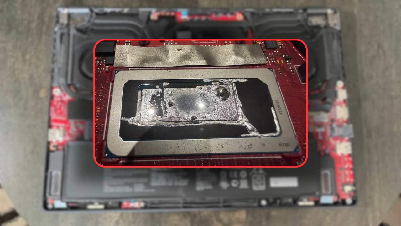 Featured image Liquid metal nearly destroys Asus laptop fix paste to triple framerates
