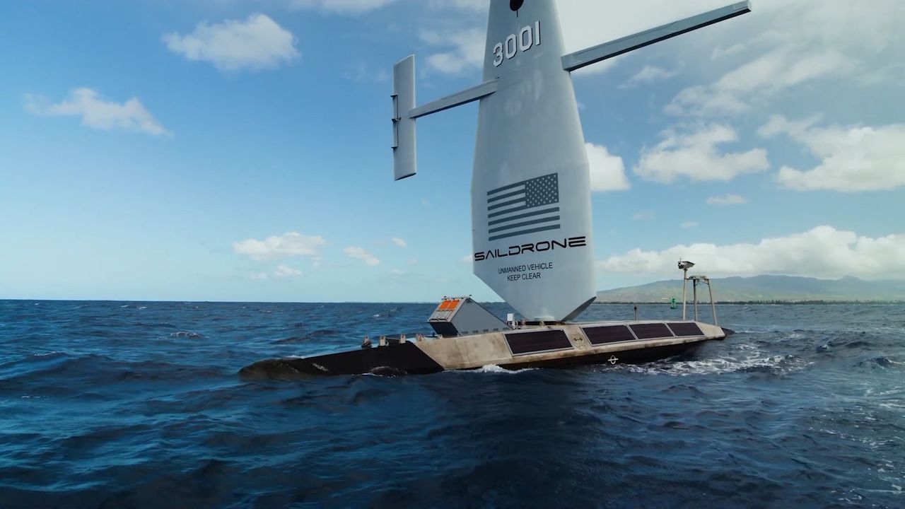 Featured image Saildrone Surveyor launches missiles from drone sailboat