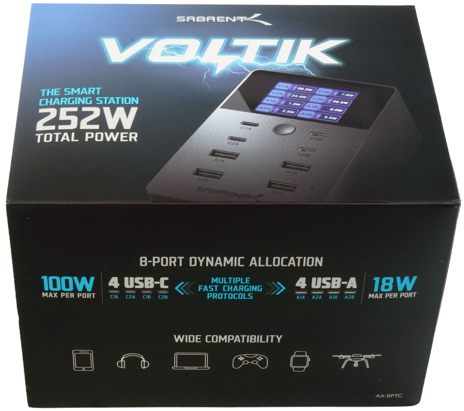 Featured image Sabrent AX8PTC Review 8 USB Ports  252W