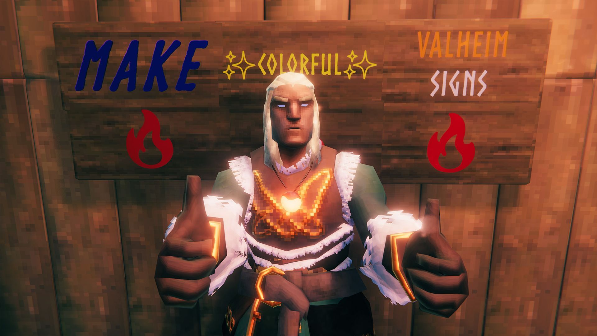 Featured image Custom Valheim sign text for colorcoded chests without mods