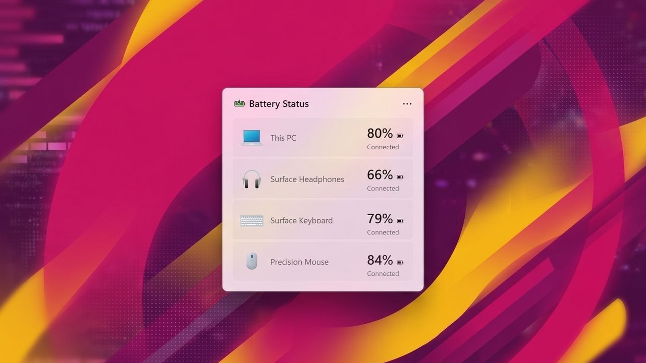 Featured image Windows 11 battery widget shows all connected devices